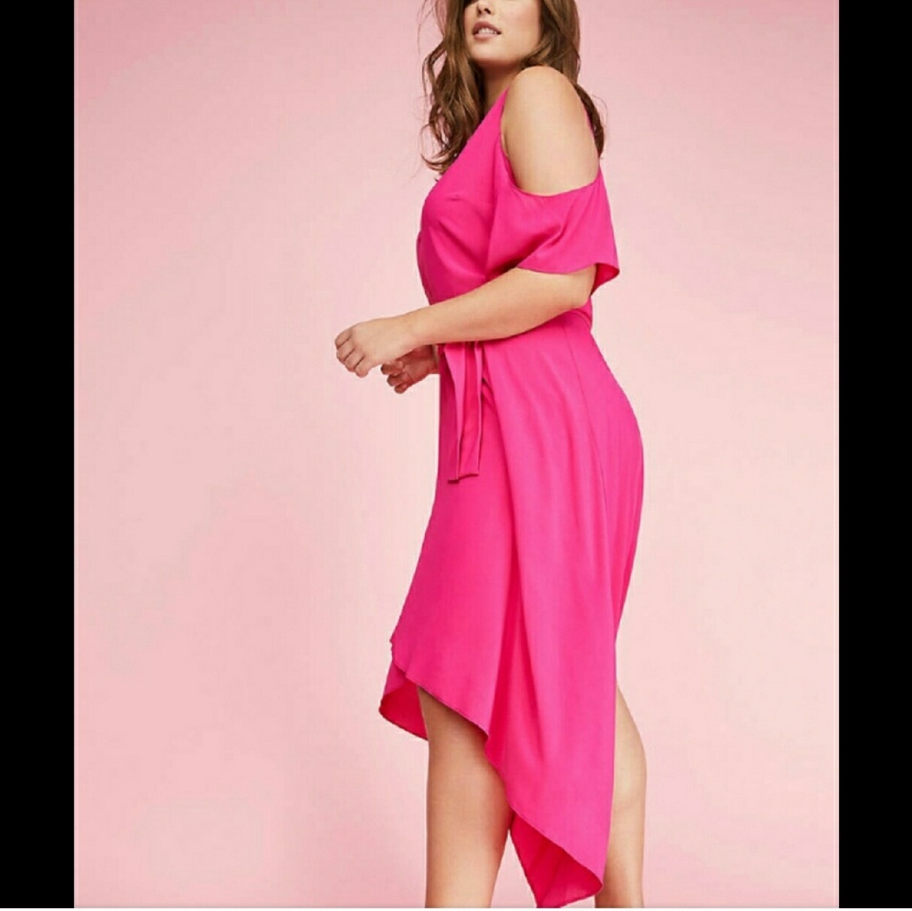 NWT Lane Bryant cold shoulder sharkbite maxi dress - Picture 4 of 8